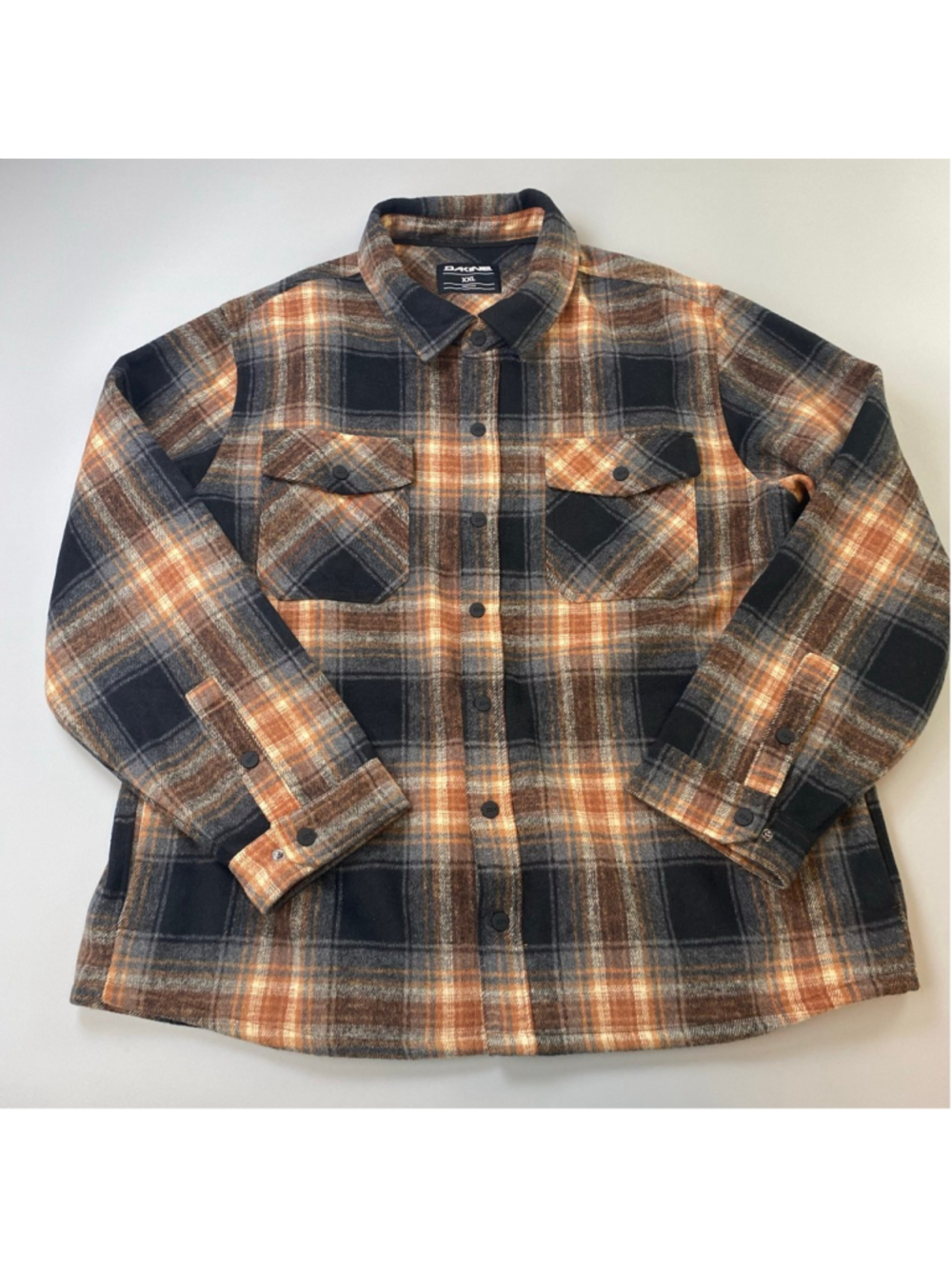 DAKINE Shirt Jacket XXL Plaid Flannel Brown Black Heritage Outdoorsy Utility